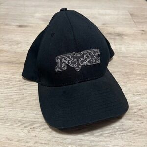 Fox Racing Flexfit Hat Black S/M Mens Motocross‎ Vintage Y2K